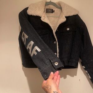 Rehab Jean jacket with white inside